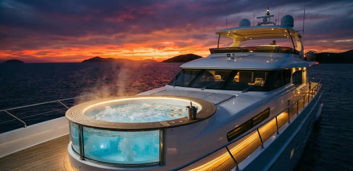 יתרונות יוקרה: ג'קוזי וספא על הסיפון