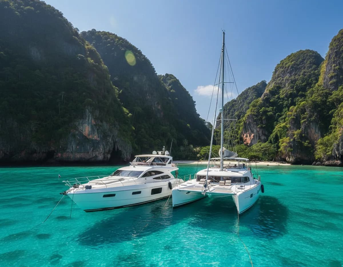 Luxury Motor Yacht vs Sailing Catamaran