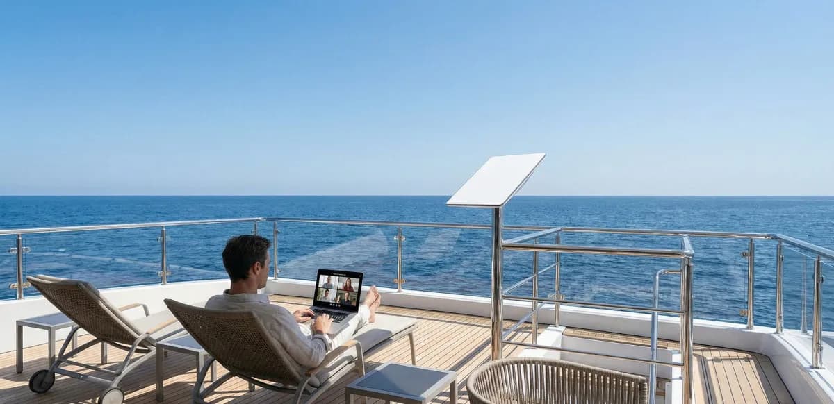 Starlink в море Яхты с высокоскоростным интернетом