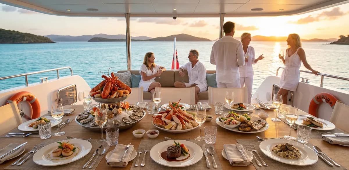 Яхтенское кейтеринг: Буфет или меню изысканной кухни